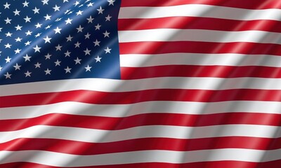 Fototapeta premium Waving American Flag Animation With a Shiny Finish Showcasing the Colors and Stars of the United States