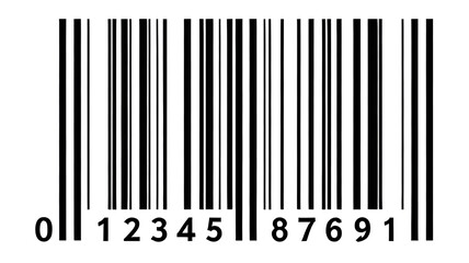Standard Barcode with Numeric Code: barcode scanner, barcode technology, UPC code, barcode system, product identification.