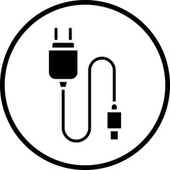 Smartphone Charger Icon Style