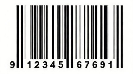 Standard Barcode with Numeric Code: barcode scanner, barcode technology, UPC code, barcode system, product identification.