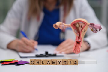 The educational program emphasizes chlamydia awareness, utilizing an anatomical model to enhance...