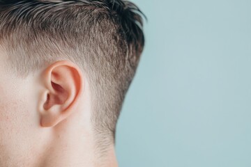 Obraz premium Unique hair growth patterns captured in a close-up showcasing individual hairlines and textures