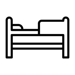 Comfortable Bed Vector Line Icon Design 