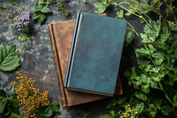 Leather Journals Herbs Nature Rustic Still Life Book Photography