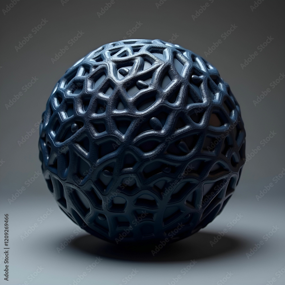 Aufkleber a 3d spherical object featuring a translucent, iridescent surface with flowing, wave-like patterns i