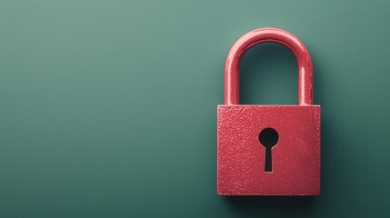 Futuristic Digital Lock Composed of Privacy Icons