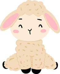 A cute and colorful sheep cartoon inspired by biblical stories, symbolizing the flock of the good shepherd in Christianity. This artwork conveys a deep religious message for Easter and beyond.