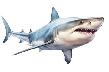 Fototapeta premium Shark animal fish white background