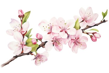Naklejka premium Blossom flower plant white background