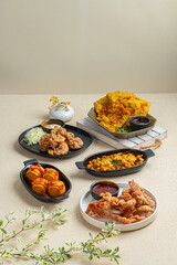 various menu set with light background