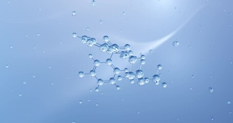 WAY-208466 rotating molecular structure, 3d model of molecule, experimental antidepressants, looped video - Powered by Adobe