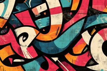 Intricate graffiti explosion in vibrant urban setting. Neural network AI generated