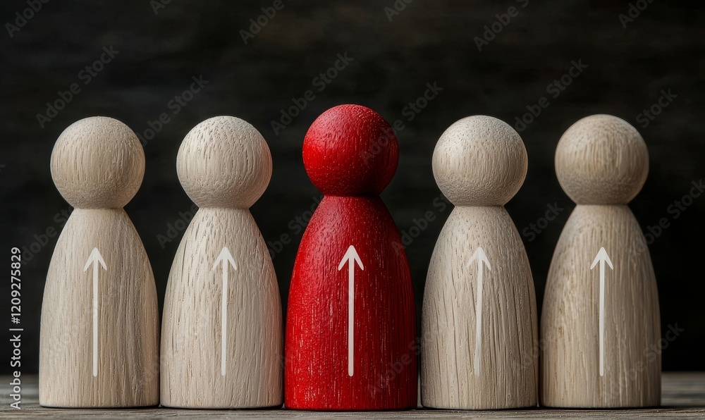 Poster the red individual is linked to employees through a broad network of connections, situated at the he