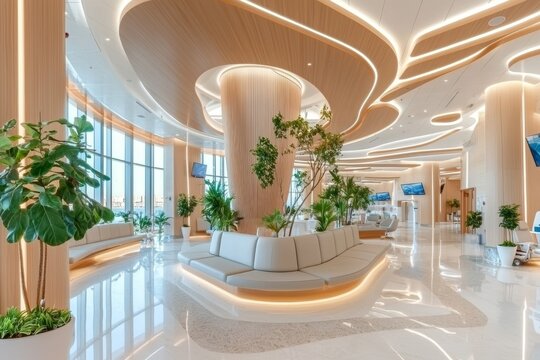 You'll find comfortable chairs and small group seating areas in the lobby