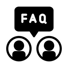 chat faq costumer service solid style