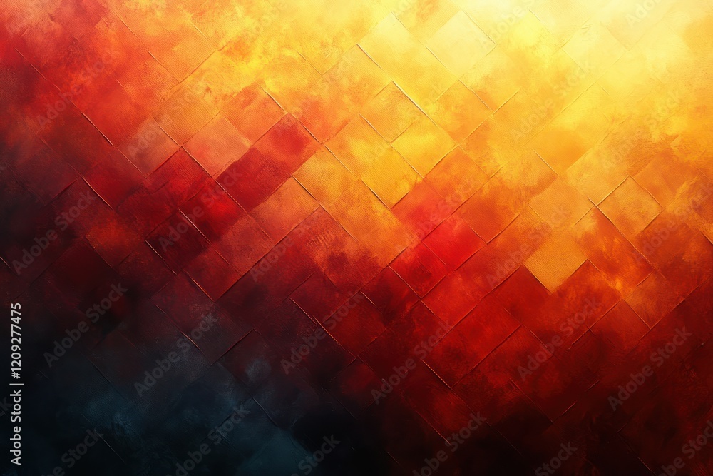 Poster abstract orange autumn background pattern with vintage texture and geometric design in bold yellow a