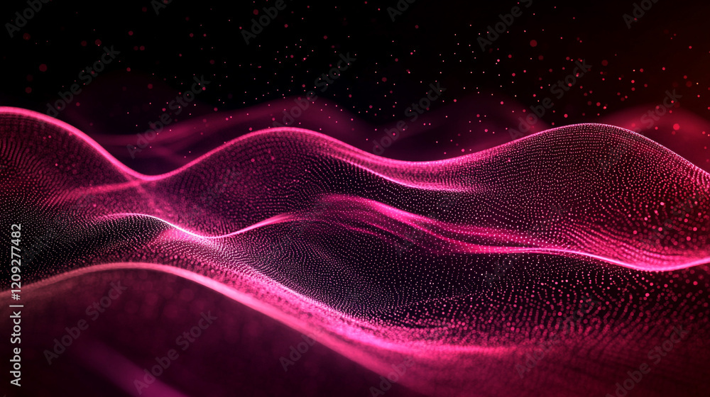 Poster abstract pink waves background for digital art. a mesmerizing abstract background featuring smooth p