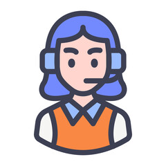 Obraz premium woman costumer serive filled style