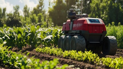 Smart robotic farmers concept, robot farmers, Agriculture technology