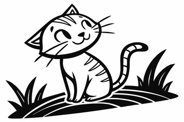 Set of Cloud, Book, House, Bottle, and Tree Icons  Vector Designs on White Background