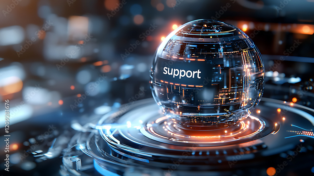 Poster support systems in technology exploring virtual assistance digital environment graphic visualization
