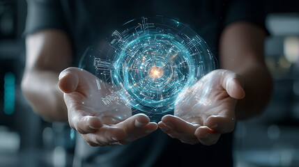 Futuristic energy manipulation digital realm concept art tech environment close-up view innovation explored