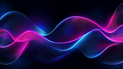 Fototapeta premium Abstract Flowing Nebula: A Symphony of Pink and Blue Cosmic Hues