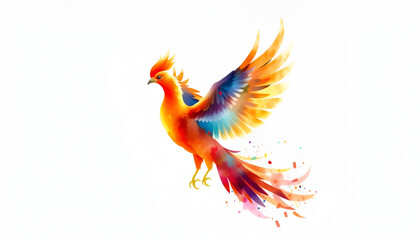 Fototapeta premium bird of paradise in air flying 