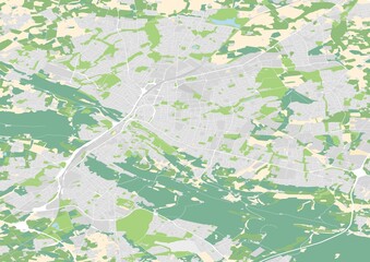 city map illustration of Bielefeld, Germany