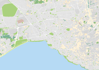 city map illustration of Antalya, Turkey