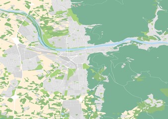 city map illustration of Heidelberg, Germany