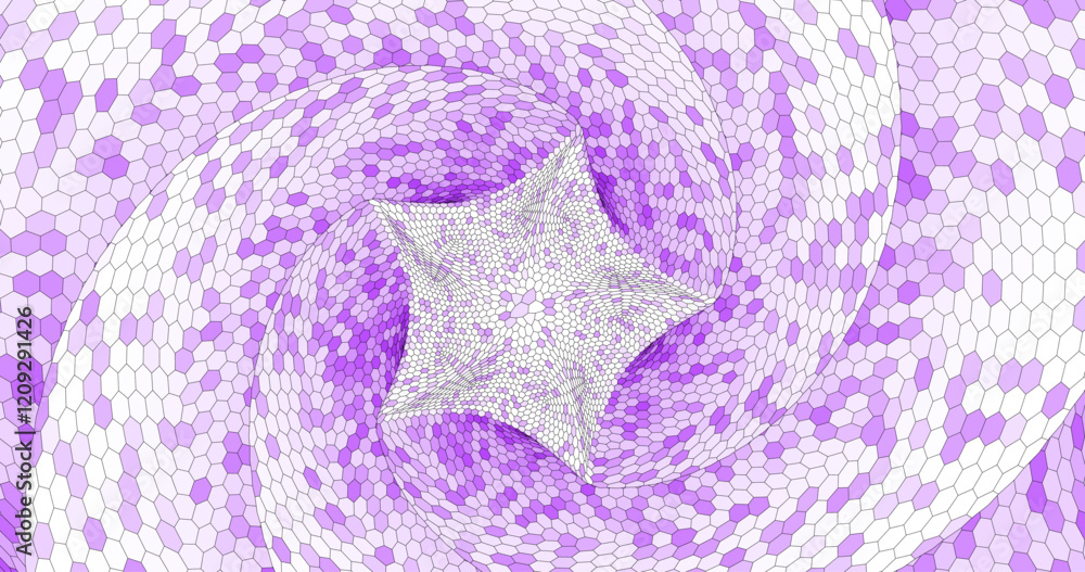 Aufkleber the swirling surface, composed of multi-colored hexagons, creates a bright and dynamic pattern, attr