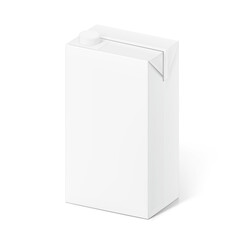 Bank white box with a screw cap mockup. Half side views. Vector illustration isolated on white background, ready and simple to use for your design. EPS10.