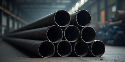 Heavy Duty Steel Pipes Industrial Supply Warehouse