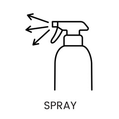 A spray bottle icon in vector, representing liquid application or cleaning, with an editable stroke