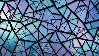 Fototapeta premium Abstract Mosaic Glass Pattern in Blues and Purples