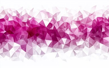Fototapeta premium Abstract pink and white geometric low poly background.