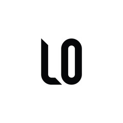 LO monogram logo design letter text name symbol monochrome logotype alphabet character simple logo