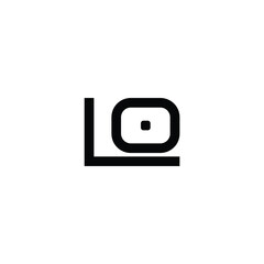 LO monogram logo design letter text name symbol monochrome logotype alphabet character simple logo