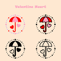 Valentine Heart Collection Editable Icon