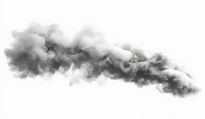 Abstract grayscale image of a smoke plume