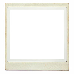 Old Polaroid Frame PNG Mockup on White Background	
