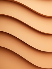 Elegant Mocha Mousse Gradient Background with Subtle Wavy Lines in Flat Design Style