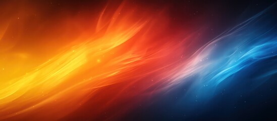 Obraz premium Abstract fiery and icy swirls, dynamic color contrast.