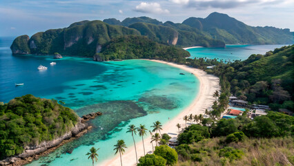 Obraz premium view of the sea from the beach