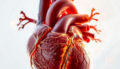 Human Heart Anatomy: Detailed 3D Medical Illustration