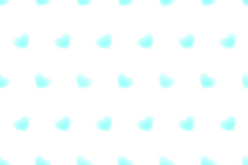 Gradient hearts Vector seamless pattern. Cute romantic background for Valentines day decoration. Wallpaper, Print, Wrapping paper, Textile, Covers, Backgrounds. Kawaii blur hearts pattern