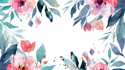 Abstract watercolor floral background