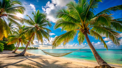 Obraz premium beach with palm trees