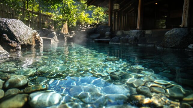 Serene Onzen Experience: Crystal Clear Water and Stones